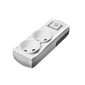 VIOLUX 2-piece socket without grounding with switch