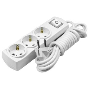 Power strip VIOLUX 3x1 3s 5m with grounding and switch