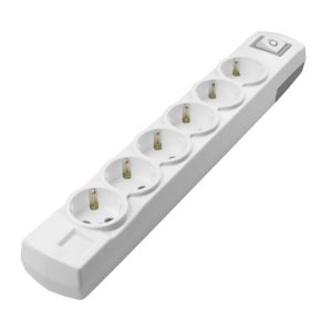 VIOLUX 6-piece socket with grounding with switch