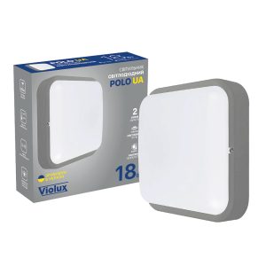LED світильник ДББ POLO UA сірий VIOLUX 18W 5000K IP54
