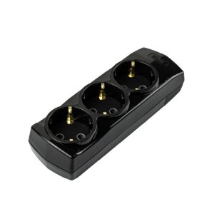 VIOLUX 3-piece socket with grounding black