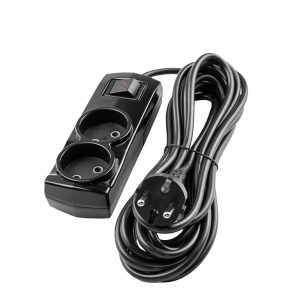 Power strip VIOLUX 2x1 2s 3m without grounding + switch black