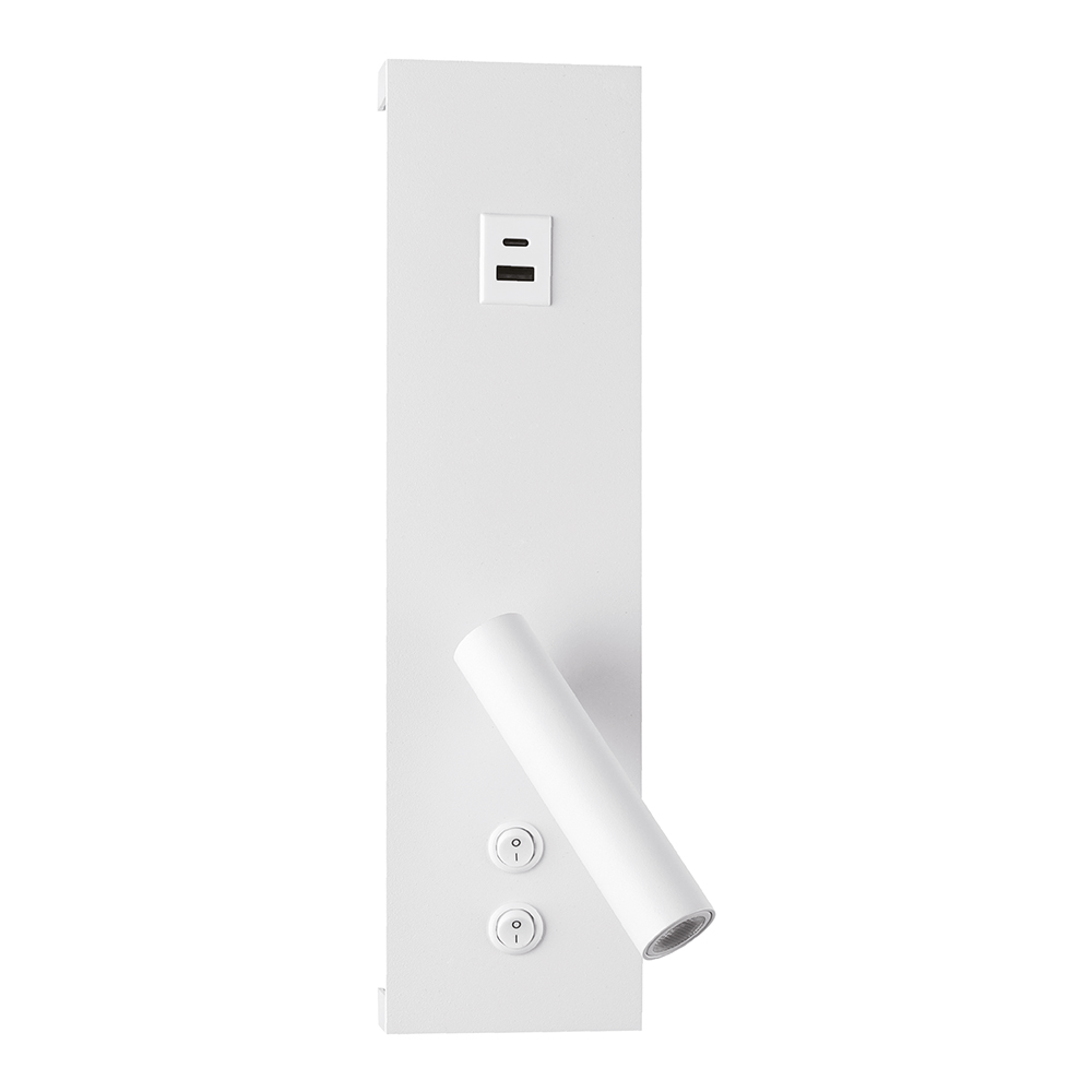 553006 Св-к настінний Violux BITRIX-W USB 15W 300042006000K 865Lm IP20 білий