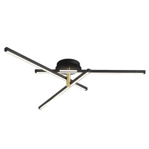 LED lamp RIXOS VIOLUX round 60W 4000K IP20 sand-black + gold