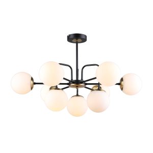 Ceiling lights for lamps E27x9 FERRERO black + gold Violux