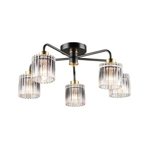 Ceiling lights for lamps E14x5 MONE black + gold Violux