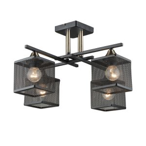 Ceiling lights for lamps E27x4 DANTE black + anthracite Violux