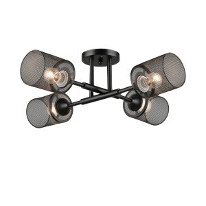 Ceiling lights for lamps E27x4 CARUSO black Violux